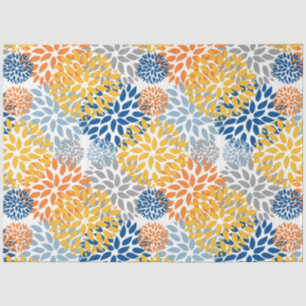 Summer Floral Abstract Bright Colors Pattern Tissue Paper