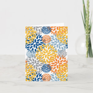 Summer Floral Abstract Bright Colours Pattern Card