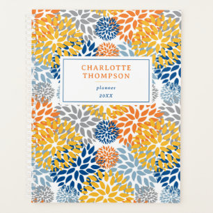 Summer Floral Abstract Bright Colours Pattern Planner