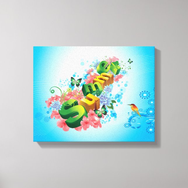 Summer Floral Canvas Print (Front)