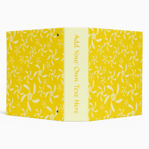 Summer Floral Design. Sunny Yellow. Binder