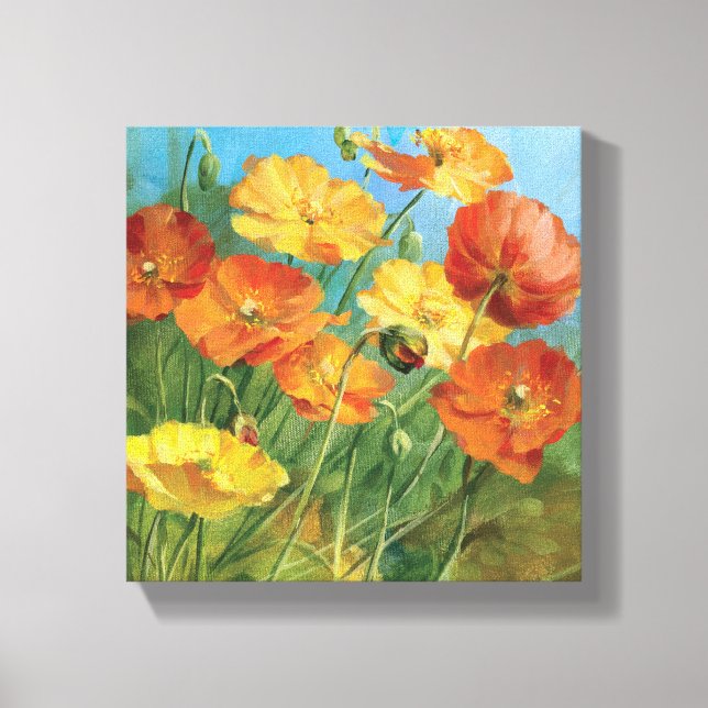 Summer Floral Field Canvas Print (Front)