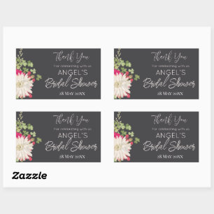 Summer Floral Garden Bridal Shower Thank You  Sticker