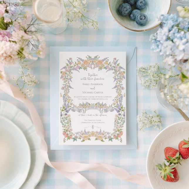 Summer Floral Garden Wedding Invitation (Creator Uploaded)