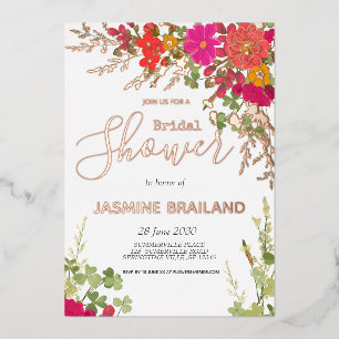 Summer Floral Garden Wildflowers Bridal Shower