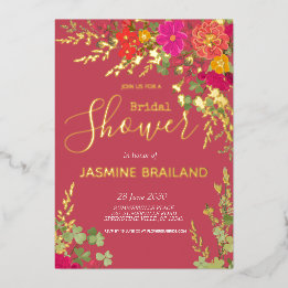 Summer Floral Garden Wildflowers Bridal Shower Foi