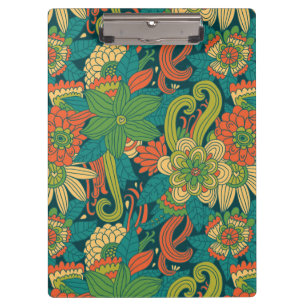 Summer floral pattern clipboard