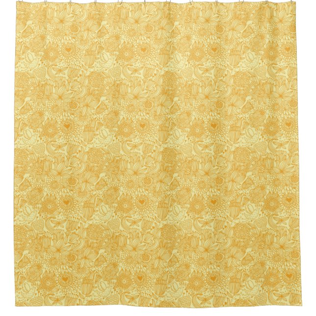 Summer floral pattern in warm colours (Front)