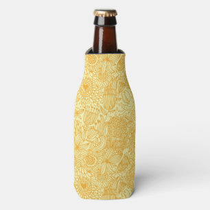 Summer floral pattern in warm colours bottle cooler
