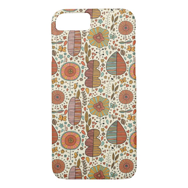 Summer floral pattern made of leaves Case-Mate iPhone case (Back)