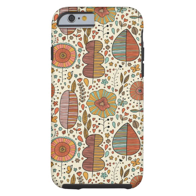Summer floral pattern made of leaves Case-Mate iPhone case (Back)