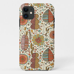 Summer floral pattern made of leaves iPhone 11 case
