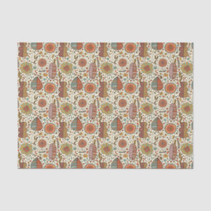 Summer floral pattern made of leaves tissue paper