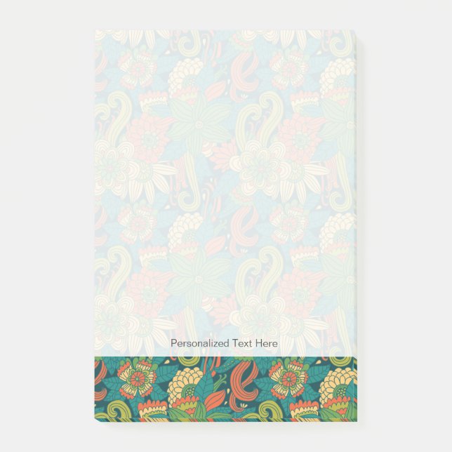 Summer floral pattern post-it notes (Front)