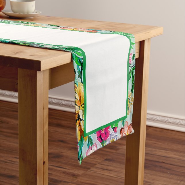 Summer floral short table runner (In Situ)