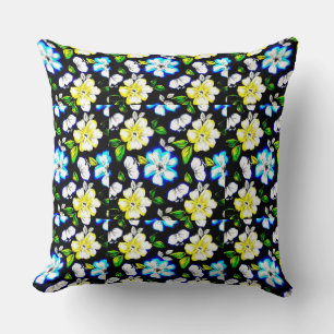 Summer Floral Throw Pillow