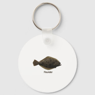 Summer Flounder (titled) Keychain