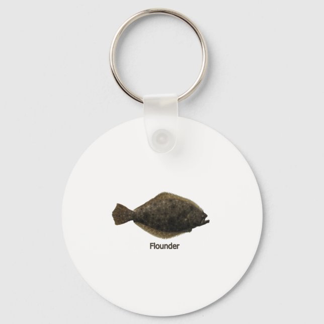 Summer Flounder (titled) Keychain (Front)