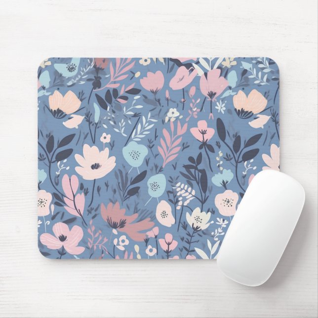 Summer Flower Abstract Mouse Pad (With Mouse)