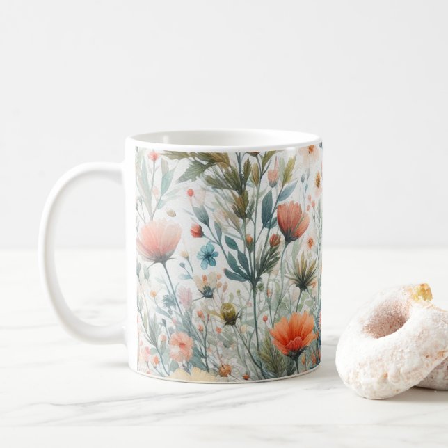 Summer Flower on a Mug (With Donut)