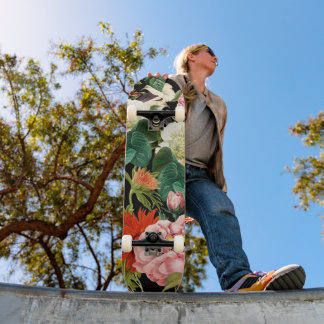 Summer flower pattern  skateboard