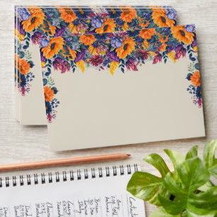 Summer Flower Wedding Envelope