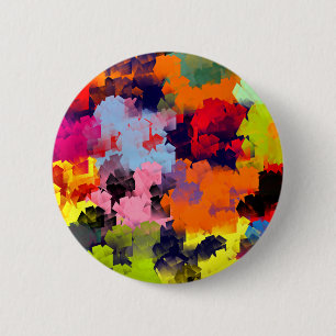 SUMMER FLOWERS 2 INCH ROUND BUTTON