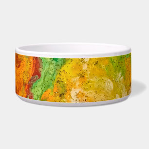 Summer Flowers abstract Orange Gold Yellow