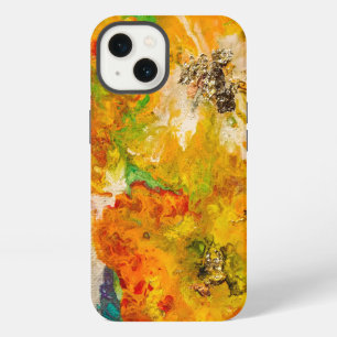 Summer Flowers abstract Orange Gold Yellow iPhone 13 Case