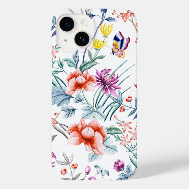 Summer Flowers and Butterfly Case-Mate iPhone Case (Back)