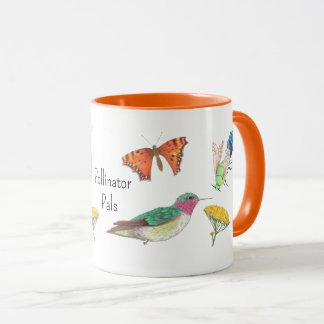 Summer Flowers Butterfly Bees Hummingbirds Mug