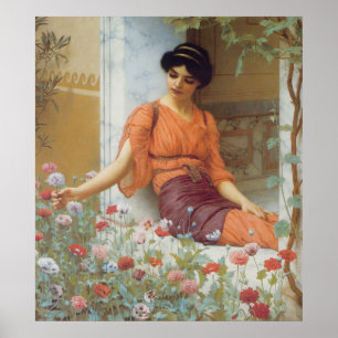 Summer Flowers by John William Godward Poster