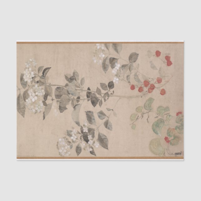 Summer Flowers by Kitagawa Sosetsu Tissue Paper (Front)