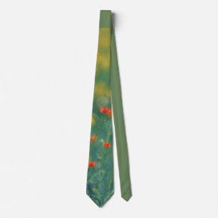 Summer Flowers (Floral Field) (Red Flowers) Tie