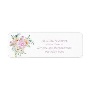 Summer Flowers Floral Return Address Label