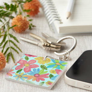 Summer Flowers Keychain