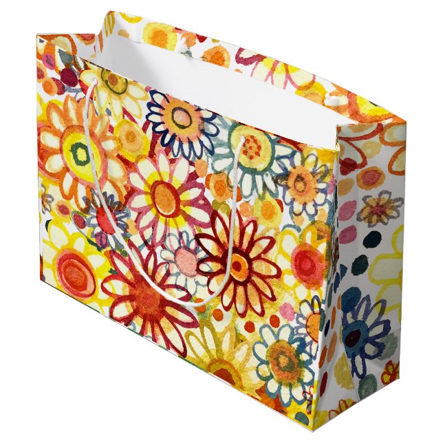 Summer flowers large gift bag (Back Angled)