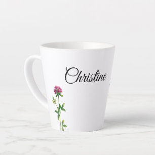 Summer flowers latte mug