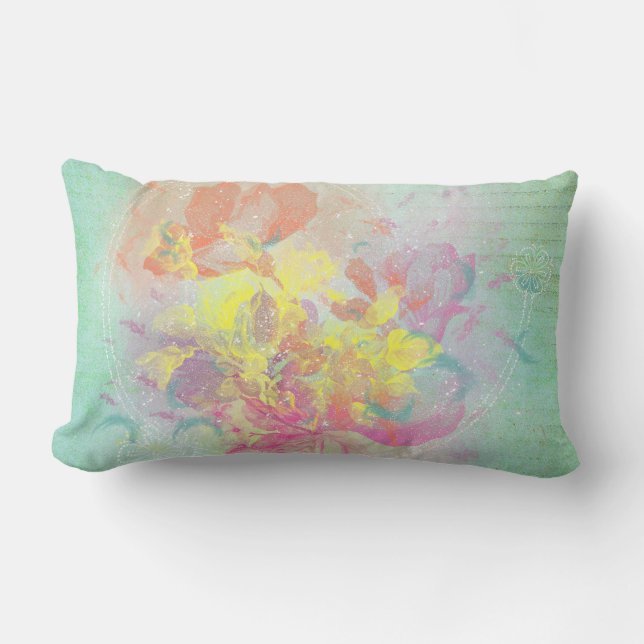 Summer Flowers Lumbar Pillow (Front)
