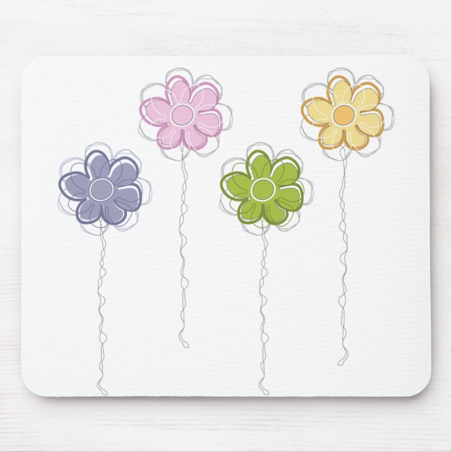 Summer Flowers Mouse Pad (Front)