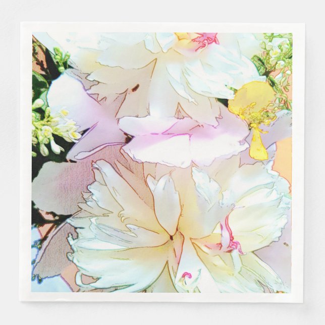 Summer Flowers Paper Napkin (Front)