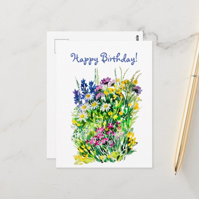 Summer flowers  postcard (Front/Back In Situ)
