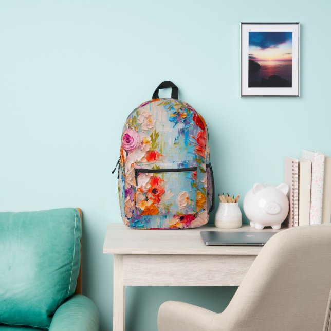 Summer Flowers Printed Backpack (Insitu)