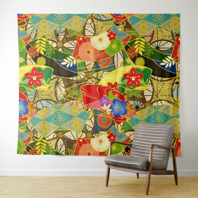 Summer Flowers Tapestry (In Situ (Horizontal))