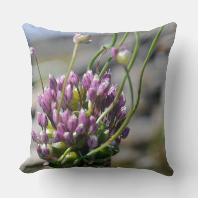 Summer Flowers Throw Pillow (Front)