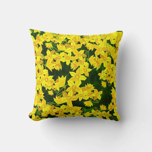 Summer flowers throw pillow (Front)