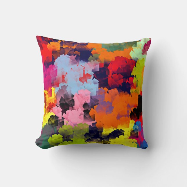 SUMMER FLOWERS THROW PILLOW (Front)