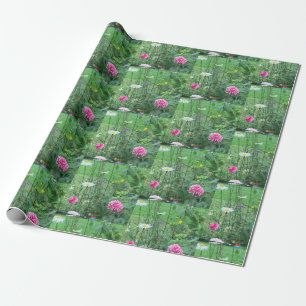 Summer flowers wrapping paper