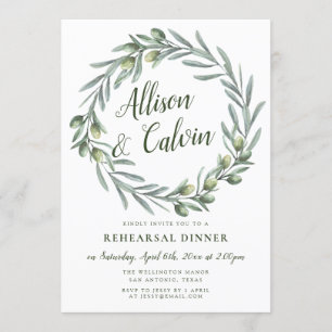 Summer foliage rehearsal dinner invitation