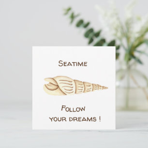 Summer Follow your dreams Shell Romantic Cute  Invitation